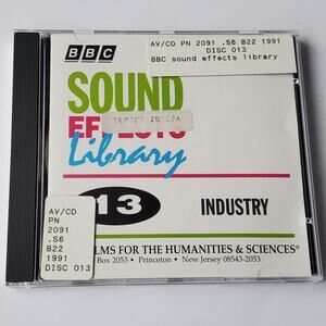 BBC Sound Effects Library International Disc 13 Industry CD 1991
